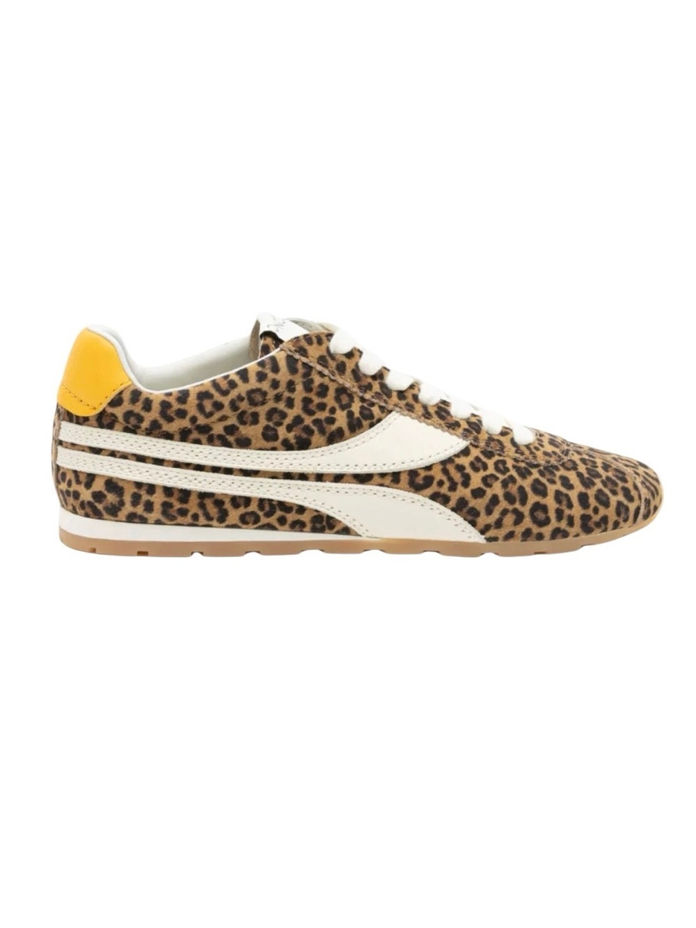 Oncept Essex Retro Leopard Suede & Leather Lace-Up Low-Top Sneakers, Size 8